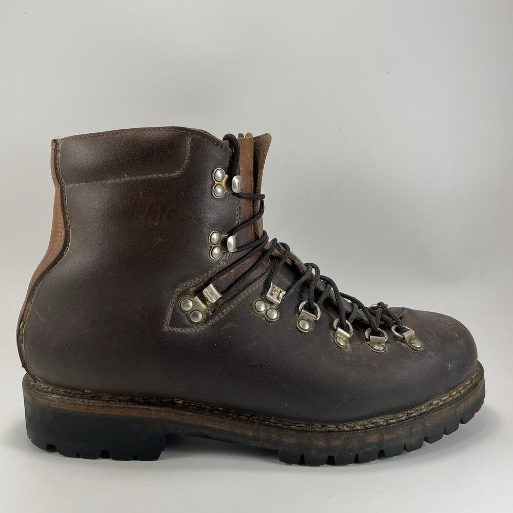Raichle Swiss Made Mountaineering Trekking Boots Mens Size 11, Vibram Sole